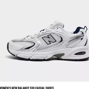 NWOT New Balance 530 Sneakers WOMENS SIZE 8.5 IN WHITE AND MAVY NLUE